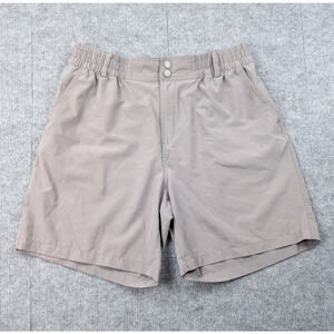 Burlebo Shorts Mens Large Outdoor Athletic Lightweight Performance Stretch Tan